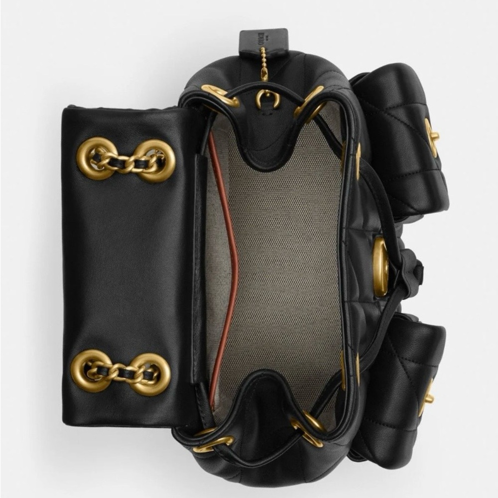 Coach TabbyBackpack - Brass/Blk - Picture 3 of 7